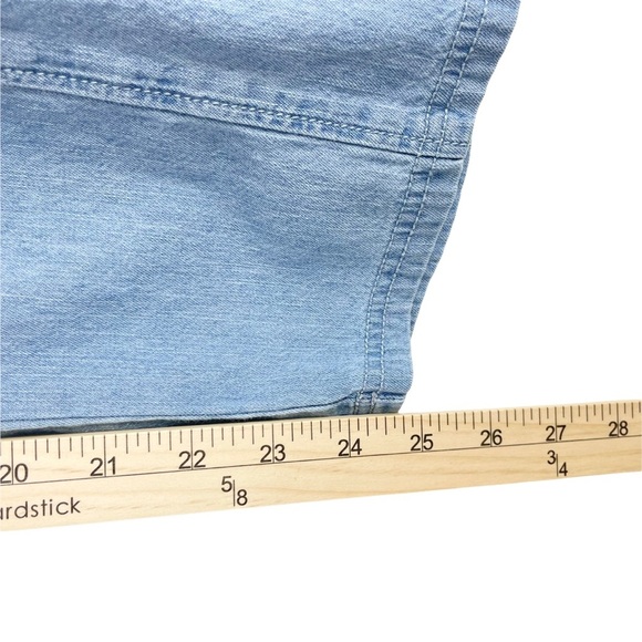 Junk Food x Disney Blue Chambray Mickey Mouse Embroidered Tapered Pants Sz M - Picture 7 of 9